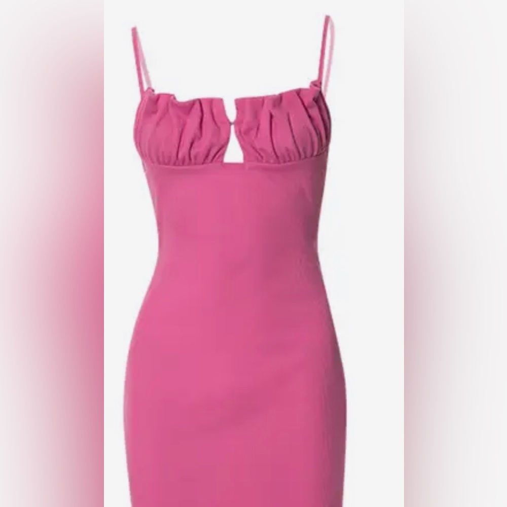 Pink ribbed dress